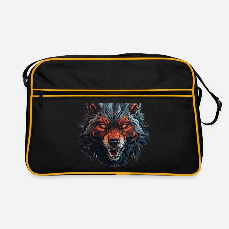 Wolf - Illustration Retro Tasche