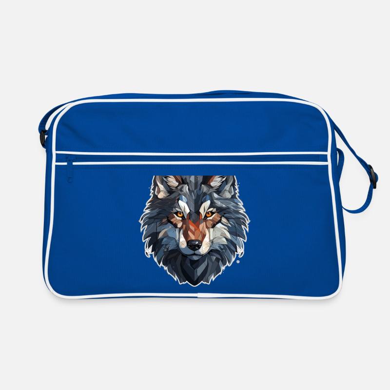 Wolf - Illustration Retro Tasche