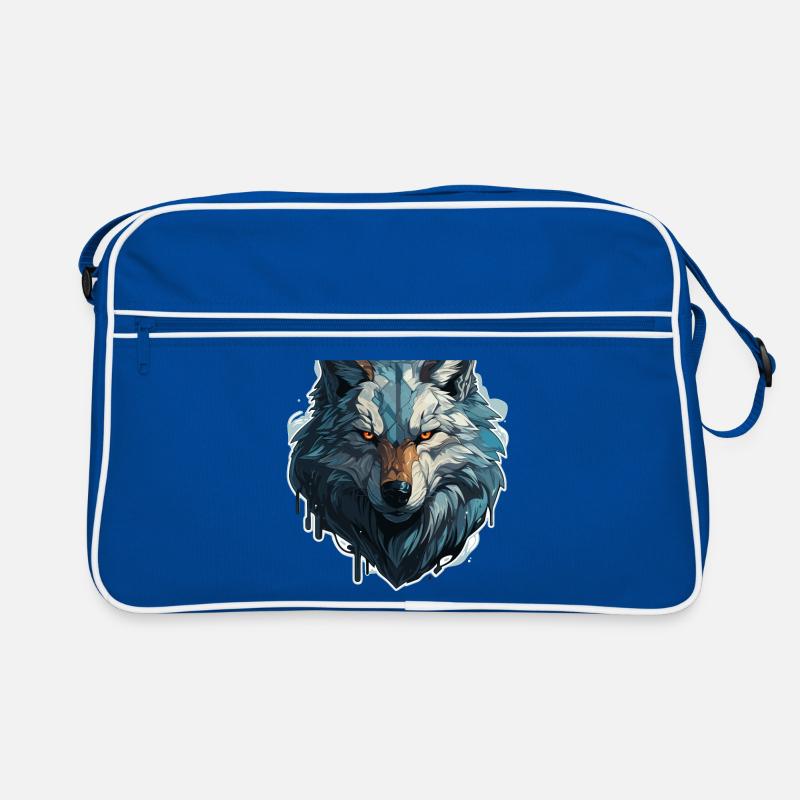 Wolf - Illustration Retro Tasche