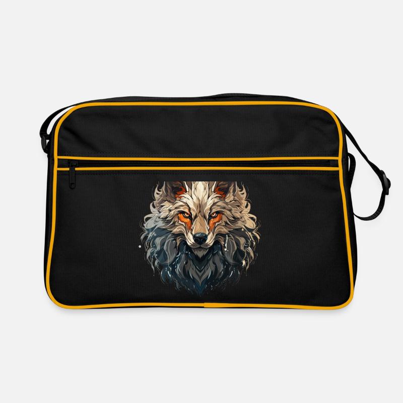 Wolf - Illustration Retro Tasche