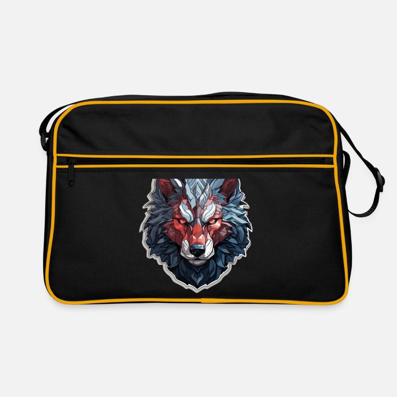 Wolf - Illustration Retro Tasche