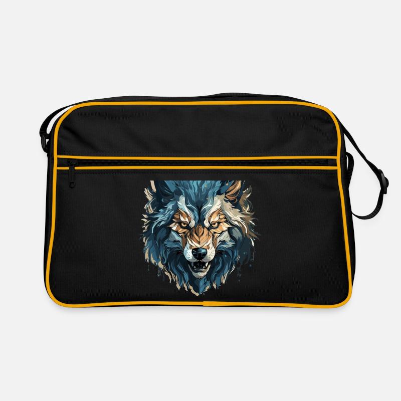 Wolf - Illustration Retro Tasche