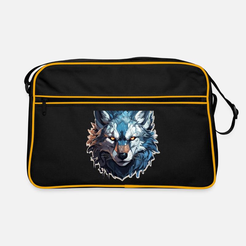 Wolf - Illustration Retro Tasche