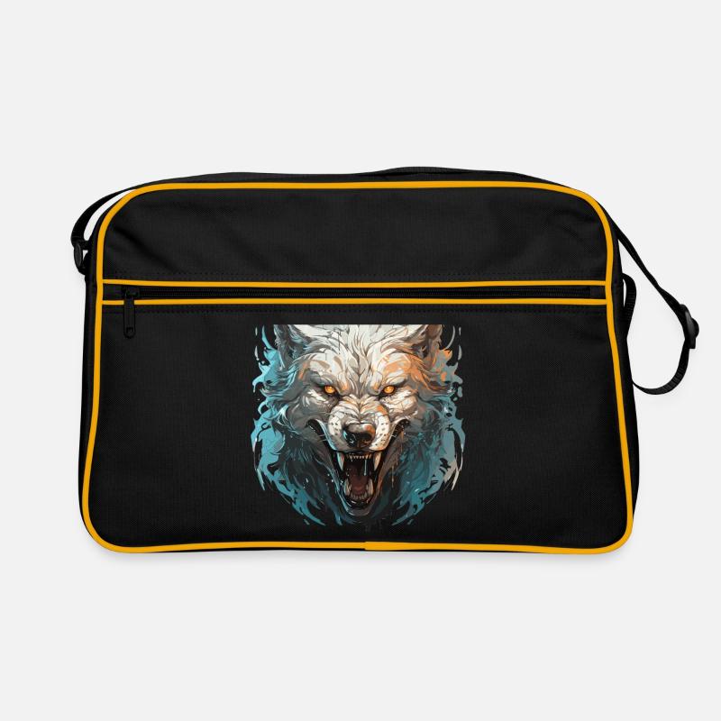 Wolf - Illustration Retro Tasche
