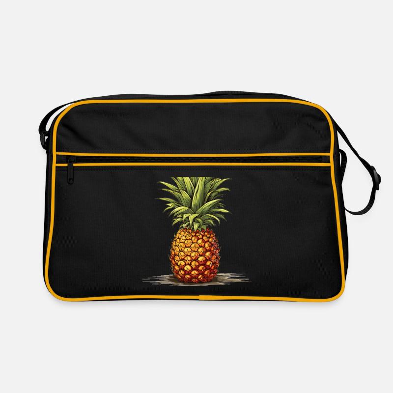 Ananas - Illustration Retro Tasche