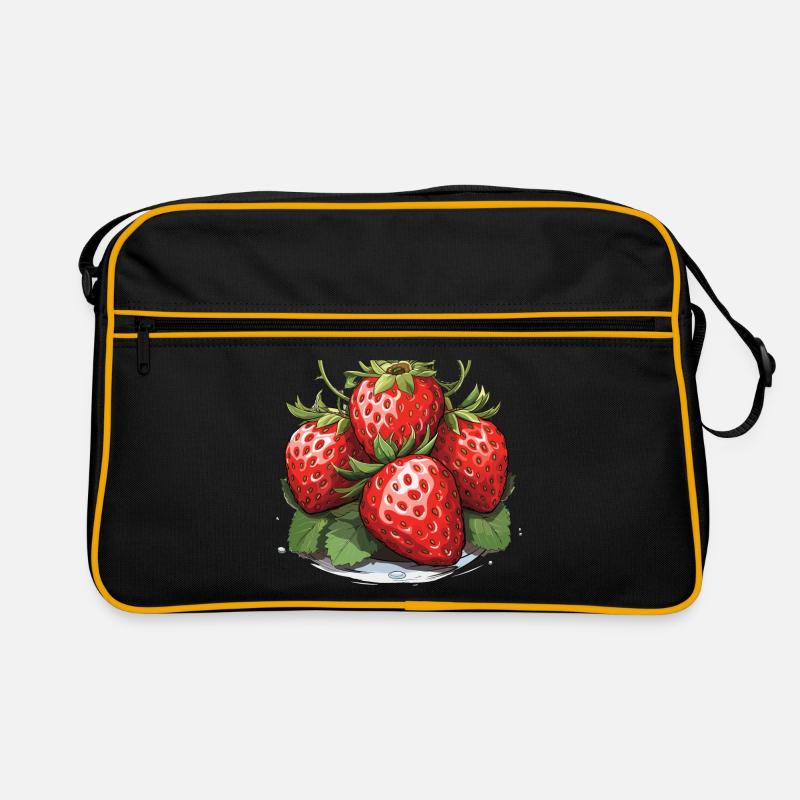 Strawberry - illustration Retro Bag