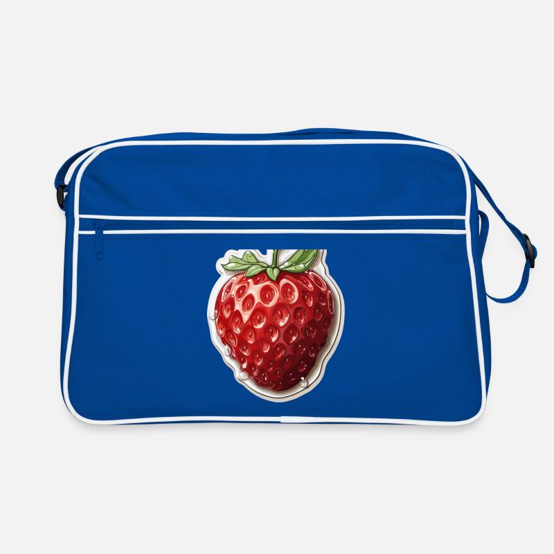 Erdbeere - Illustration Retro Tasche