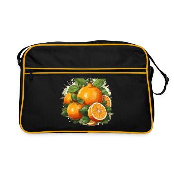 Orange - Illustration - Sac Retro - noir/or - Devant