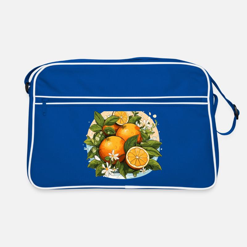 Orange - Illustration Retro Tasche