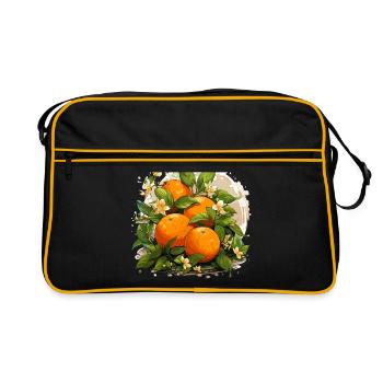 Orange - Illustration - Sac Retro - noir/or - Devant