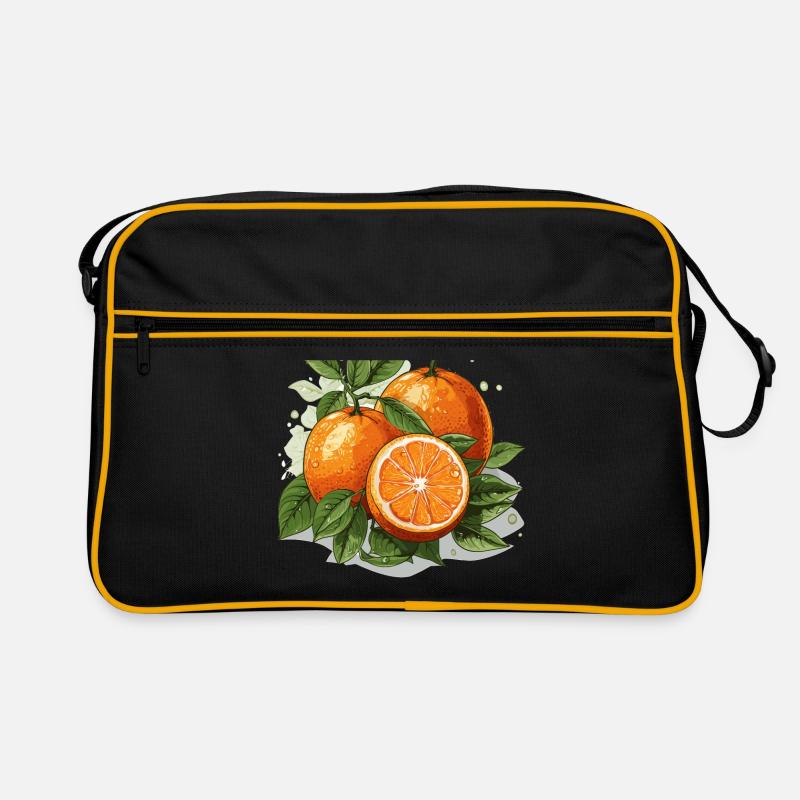 Orange - Illustration Retro Tasche