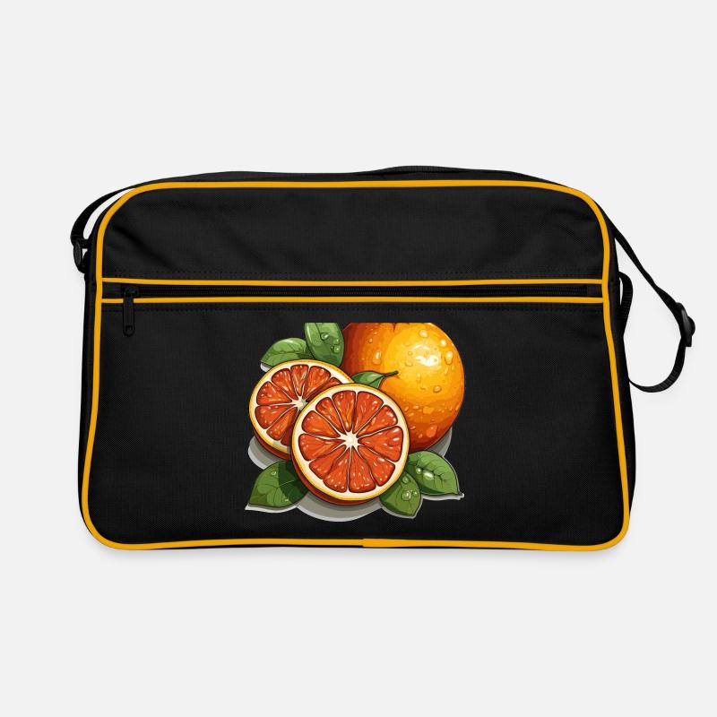 Orange - Illustration Retro Tasche