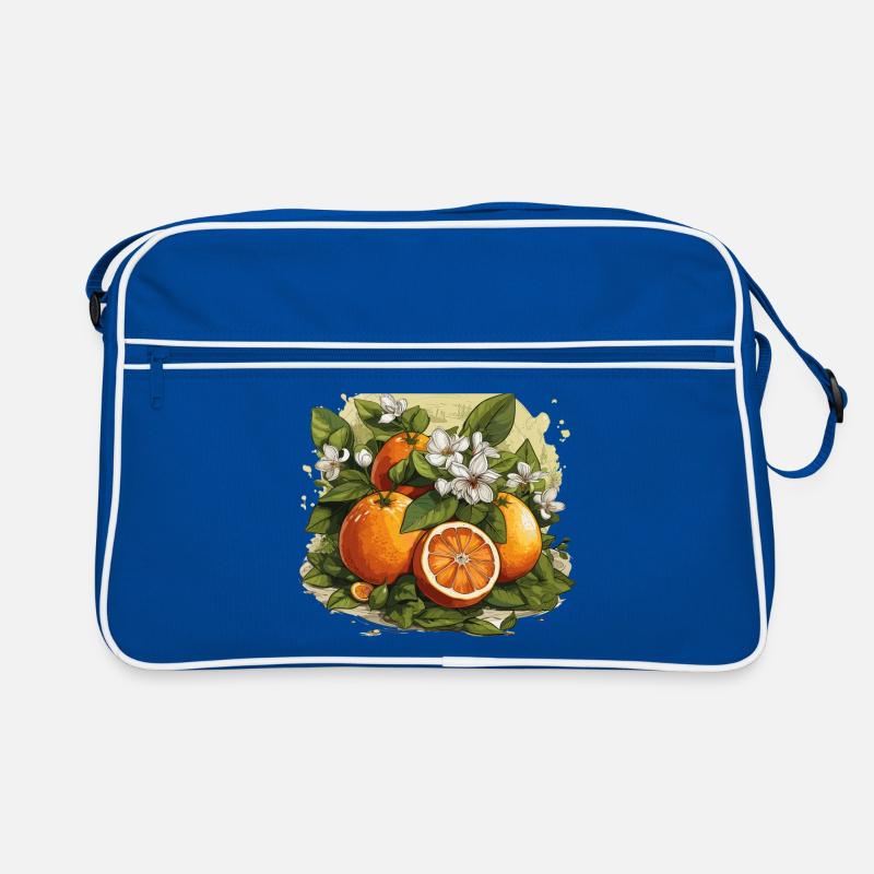 Orange - Illustration Retro Tasche