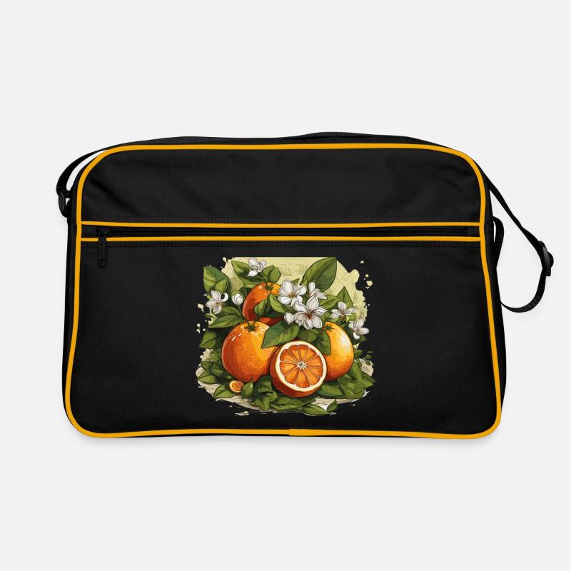 Orange - Illustration Retro Tasche