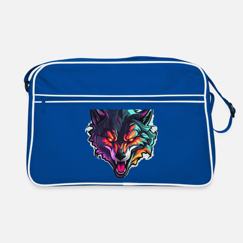 Wolf - Illustration Retro Tasche