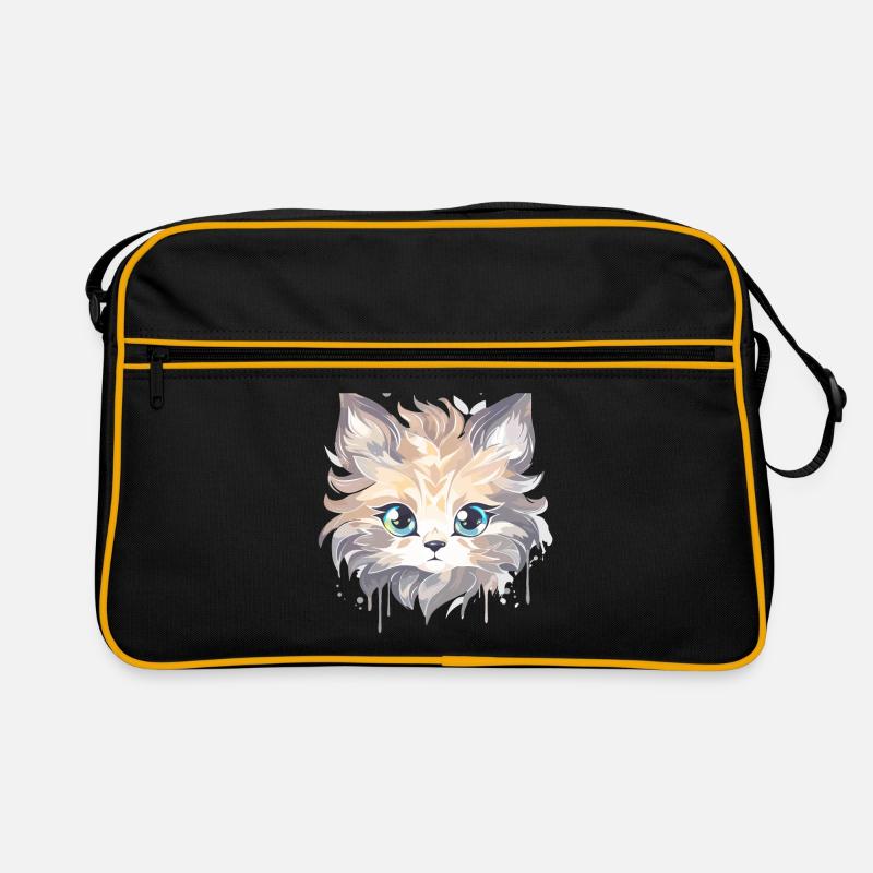 Katze - Illustration Retro Tasche