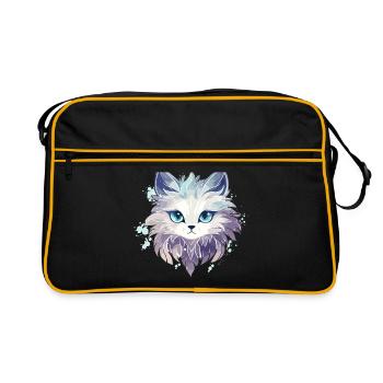 Chat - illustration - Sac Retro - noir/or - Devant