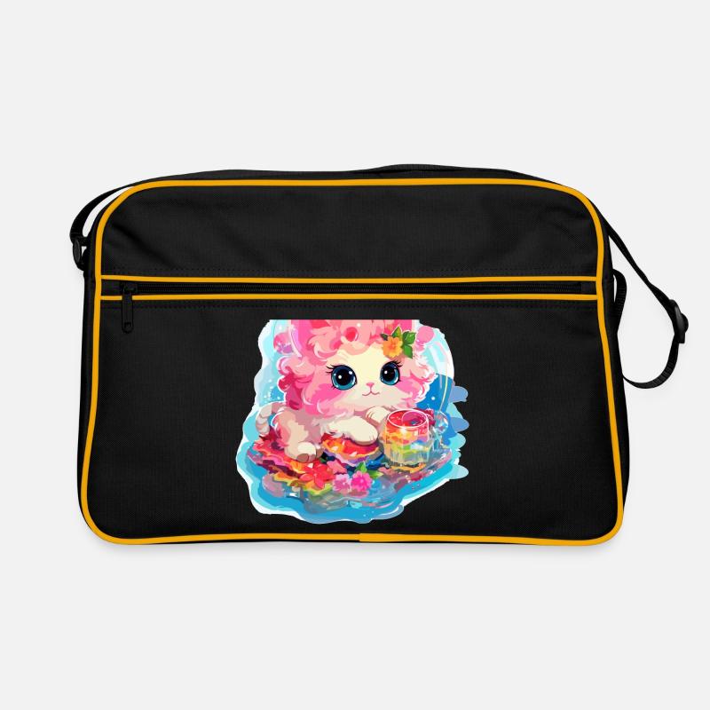 Katze - Illustration Retro Tasche