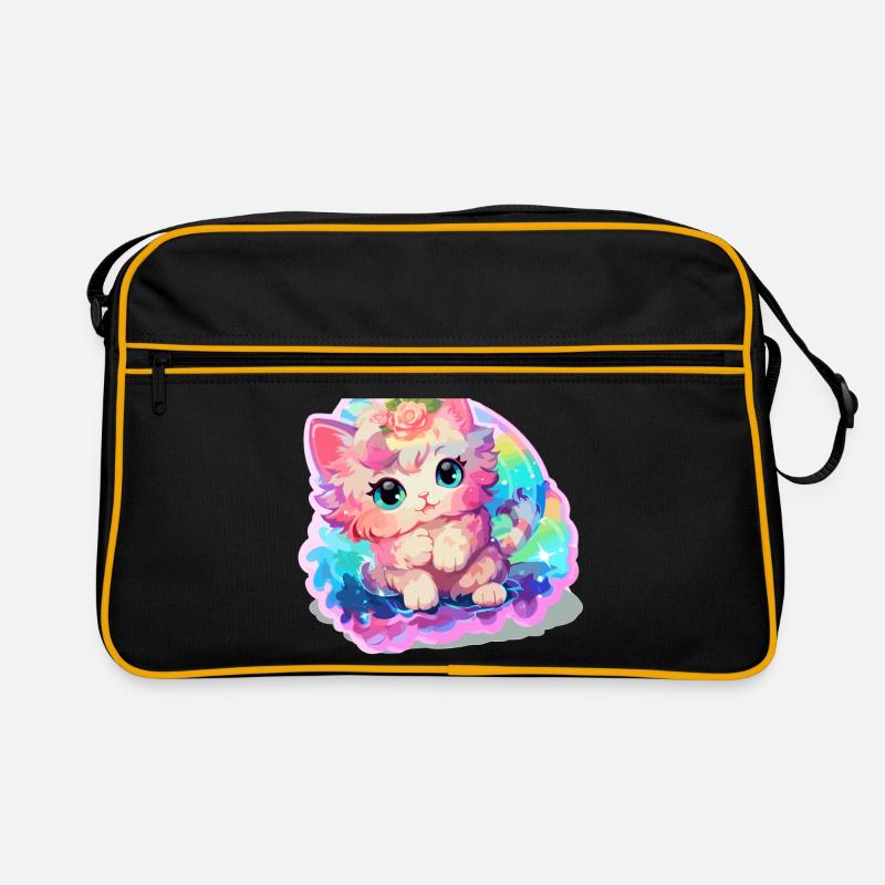 Katze - Illustration Retro Tasche
