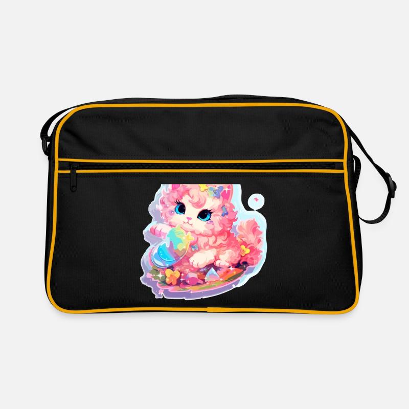 Katze - Illustration Retro Tasche