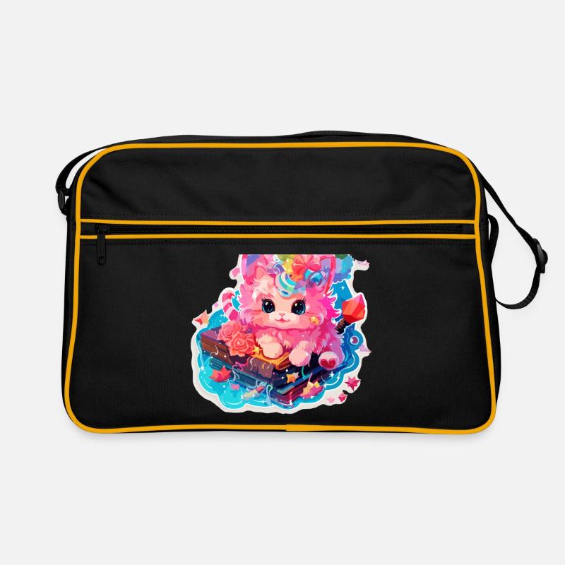 Katze - Illustration Retro Tasche