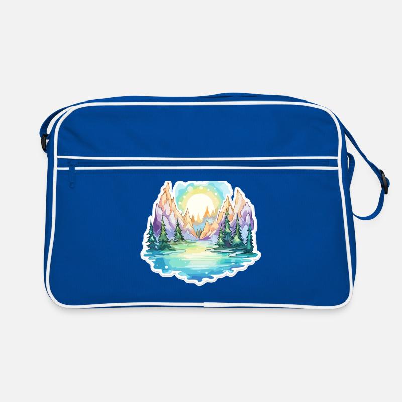 Landschaft - Illustration Retro Tasche