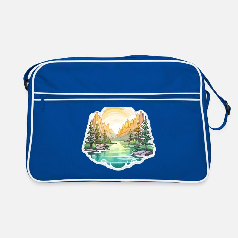 Landschaft - Illustration Retro Tasche