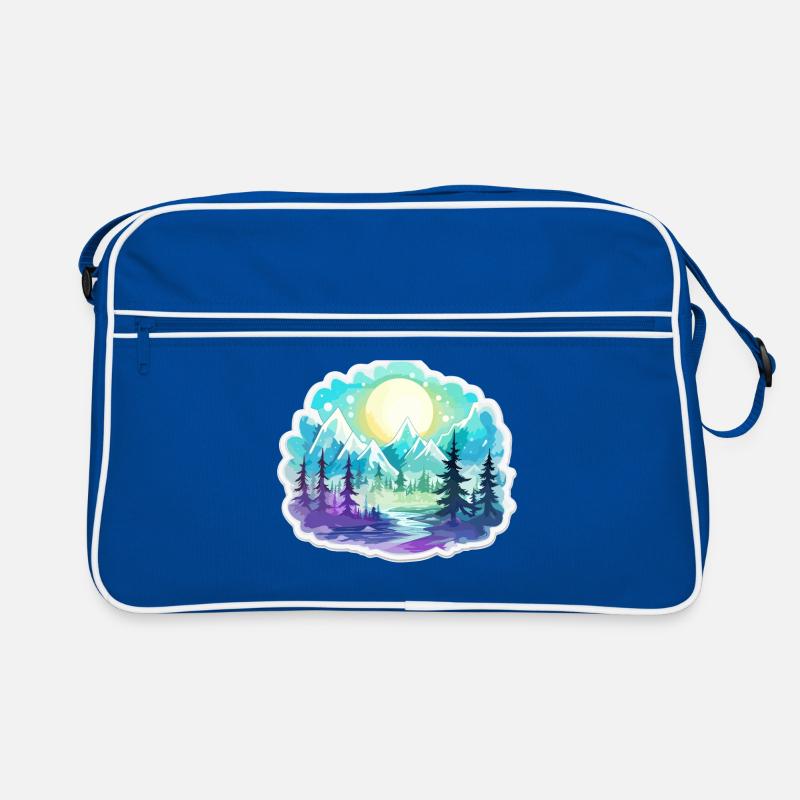 Landschaft - Illustration Retro Tasche