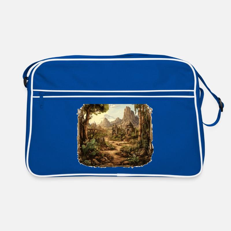 Landschaft - Illustration Retro Tasche