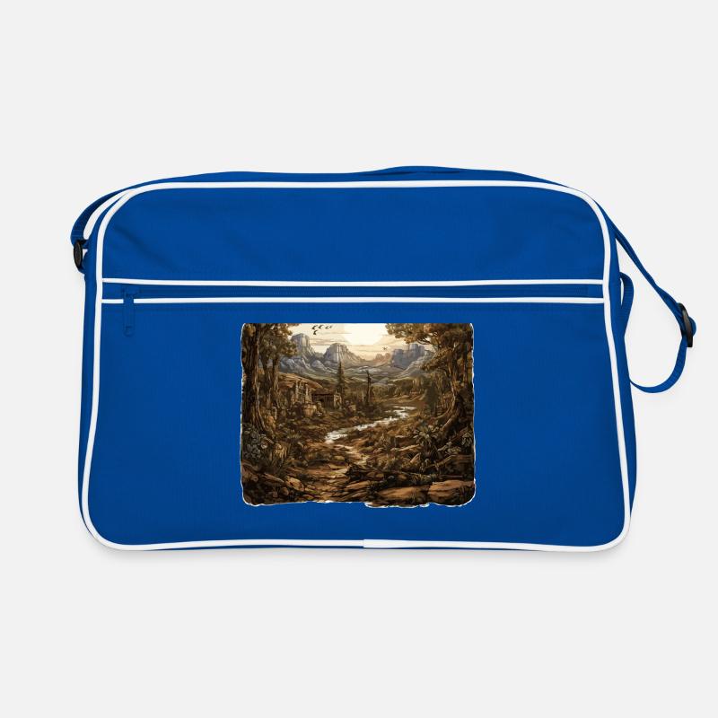 Landschaft - Illustration Retro Tasche