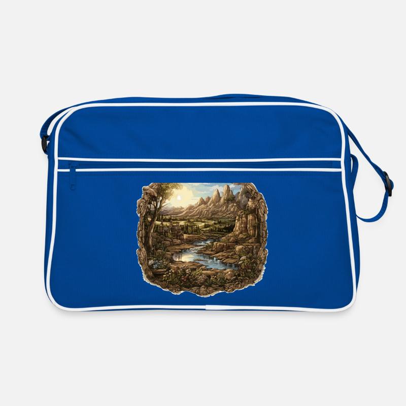 Landschaft - Illustration Retro Tasche
