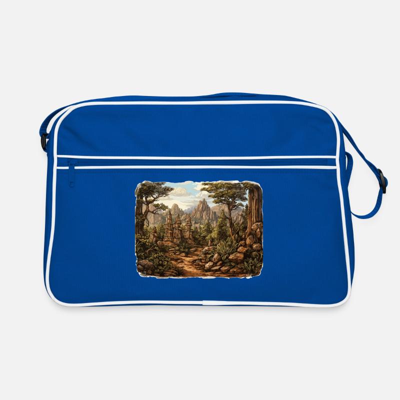 Landschaft - Illustration Retro Tasche
