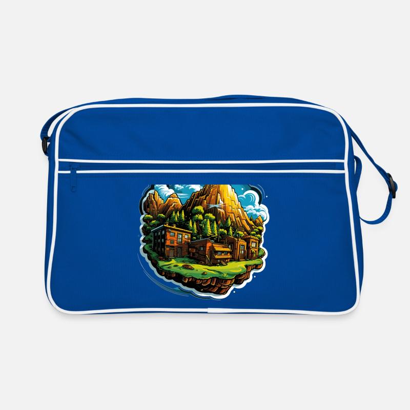 Landschaft - Illustration Retro Tasche