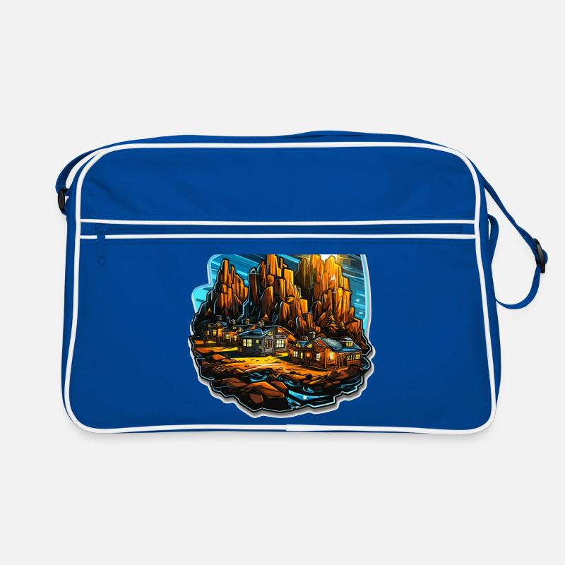 Landschaft - Illustration Retro Tasche