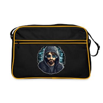 Hacker éthique - Illustration - Sac Retro - noir/or - Devant