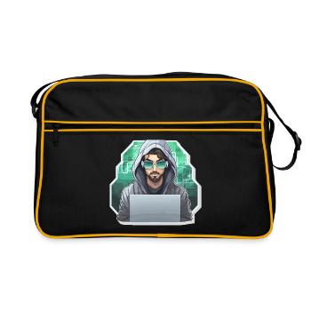 Hacker éthique - Illustration - Sac Retro - noir/or - Devant