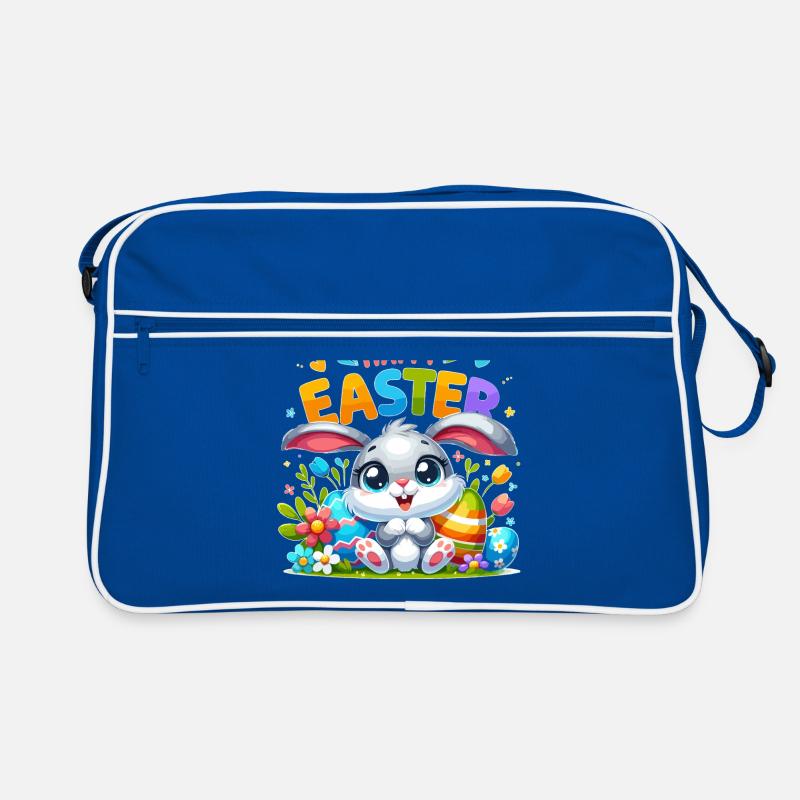 Joyeuses Pâques - Illustration de lapin de Pâques Sac Retro