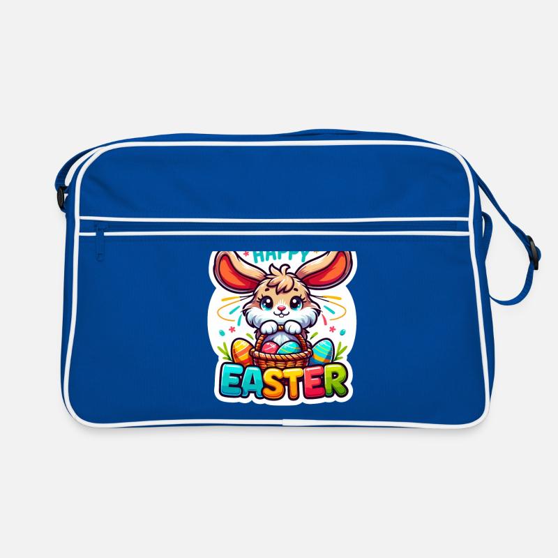 Happy Easter - Easter Bunny Illustration Retro Tasche