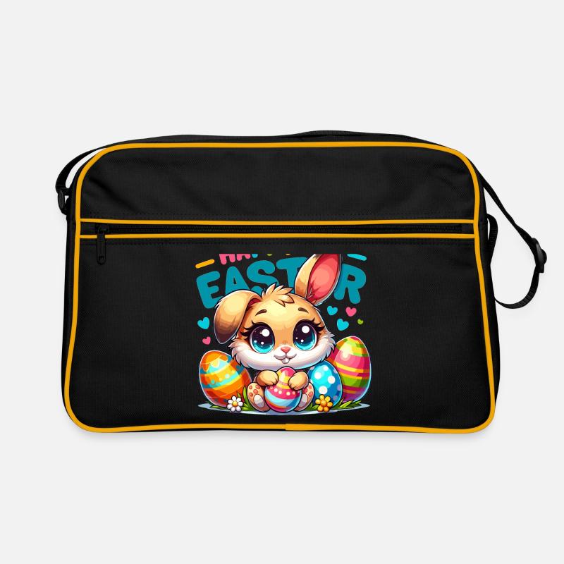 Happy Easter - Easter Bunny Illustration Retro Tasche