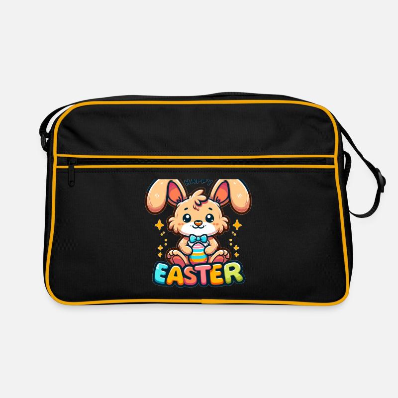 Happy Easter - Easter Bunny Illustration Retro Tasche