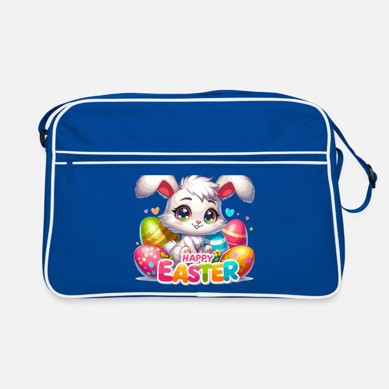Joyeuses Pâques - Illustration de lapin de Pâques Sac Retro
