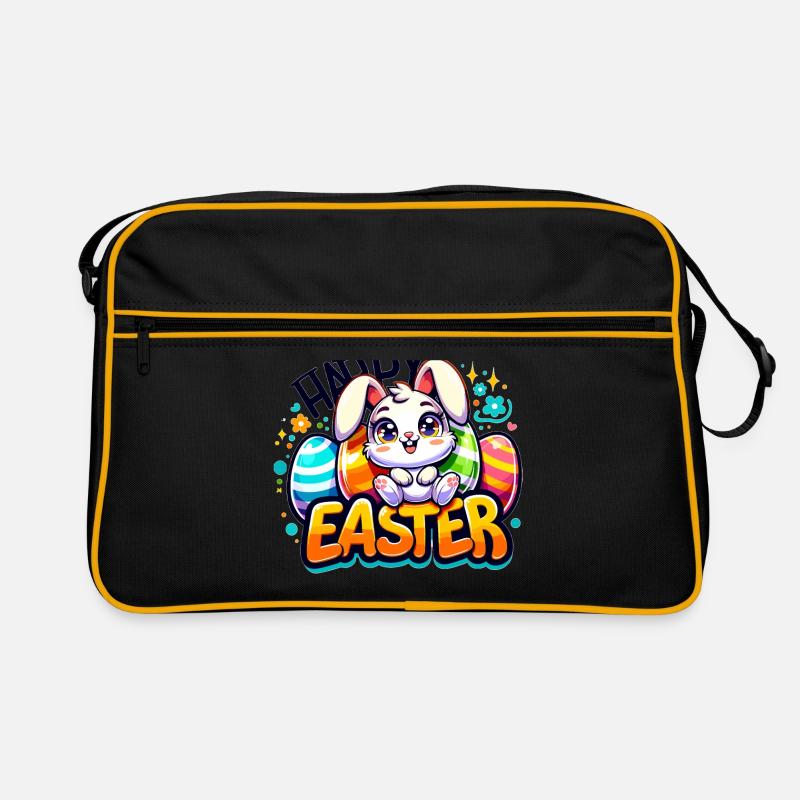 Happy Easter - Easter Bunny Illustration Retro Tasche