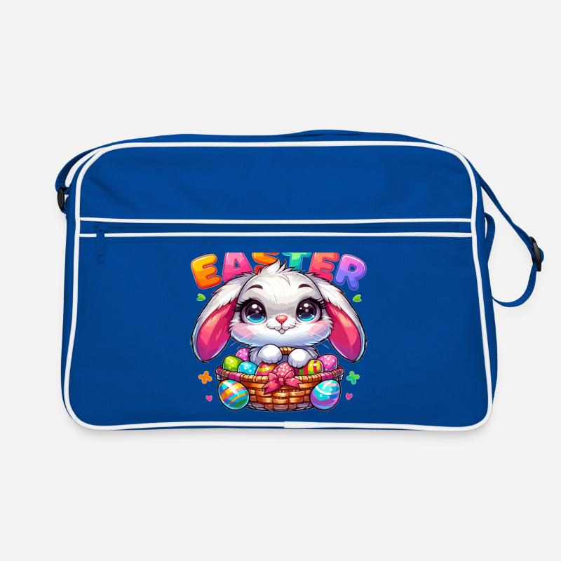 Joyeuses Pâques - Illustration de lapin de Pâques Sac Retro