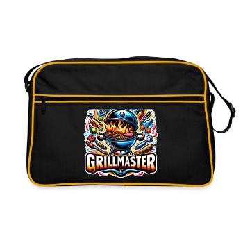 GrillMaster - Illustration de gril - Sac Retro - noir/or - Devant