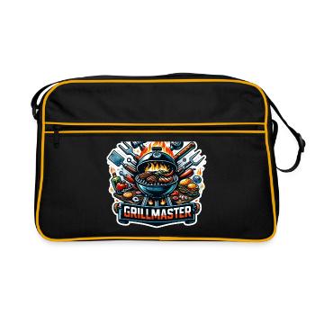 GrillMaster - Illustration de gril - Sac Retro - noir/or - Devant