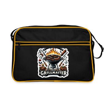 GrillMaster - Illustration de gril - Sac Retro - noir/or - Devant
