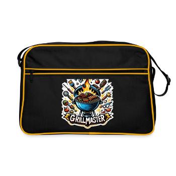 GrillMaster - Illustration de gril - Sac Retro - noir/or - Devant