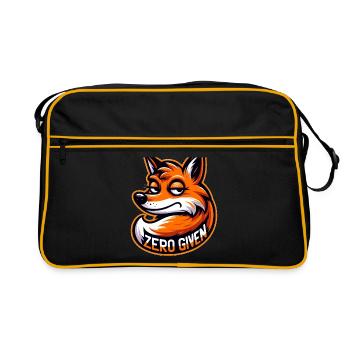 Zero Given - Fuchs Illustration - Retro Tasche - Schwarz/Gold - Vorne