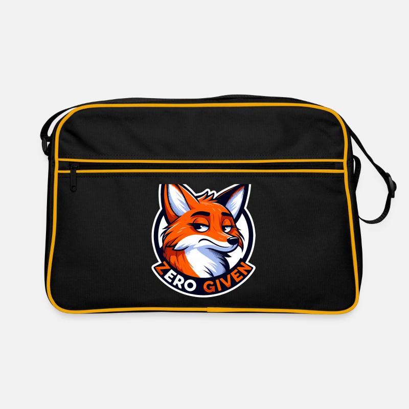 Zero Given - Fuchs Illustration - Retro Tasche - Schwarz/Gold