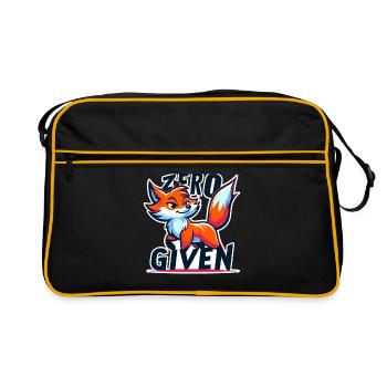 Zero Given - Fuchs Illustration - Retro Tasche - Schwarz/Gold - Vorne